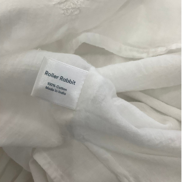 Roberta Roller Rabbit Iberia Dress Floral Embroidered Tiered Midi Size Small - Picture 12 of 13